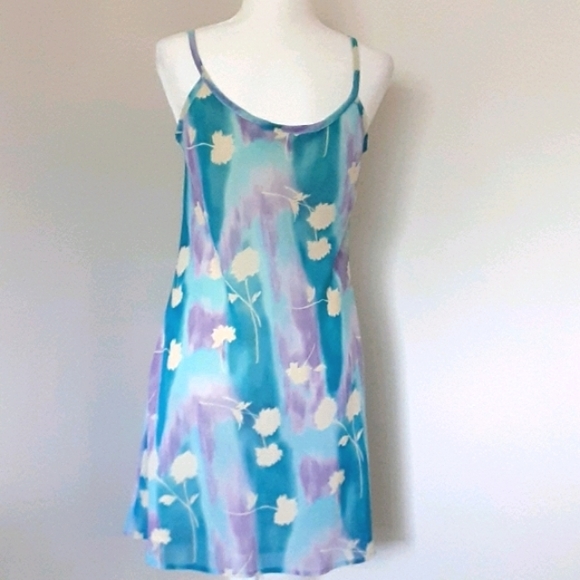 Vintage 90s The Limited watercolor cami dress 6 - Picture 5 of 6